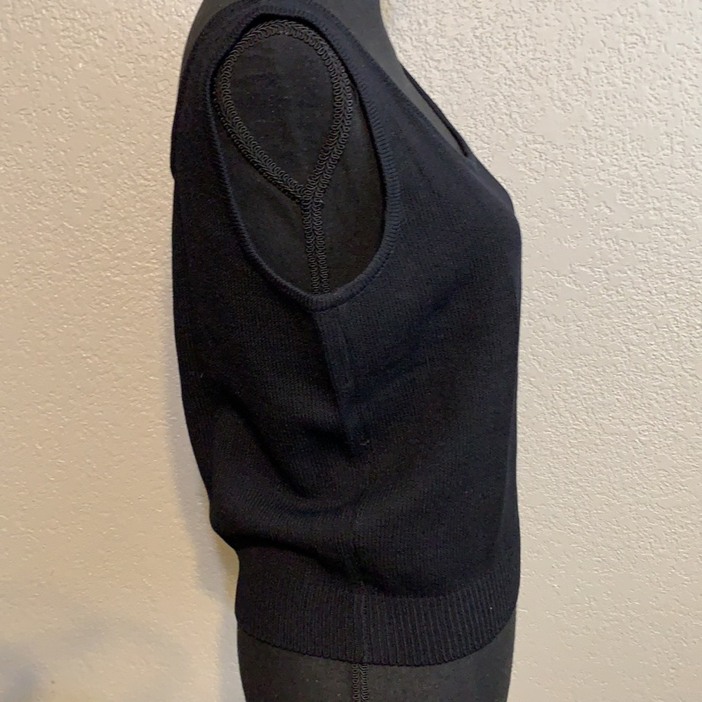 St. John Basic Black Sweater Tank Size Medium - image 2